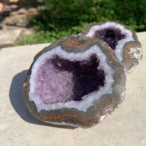 Amethyst Geode - hand cut and hand smooth.